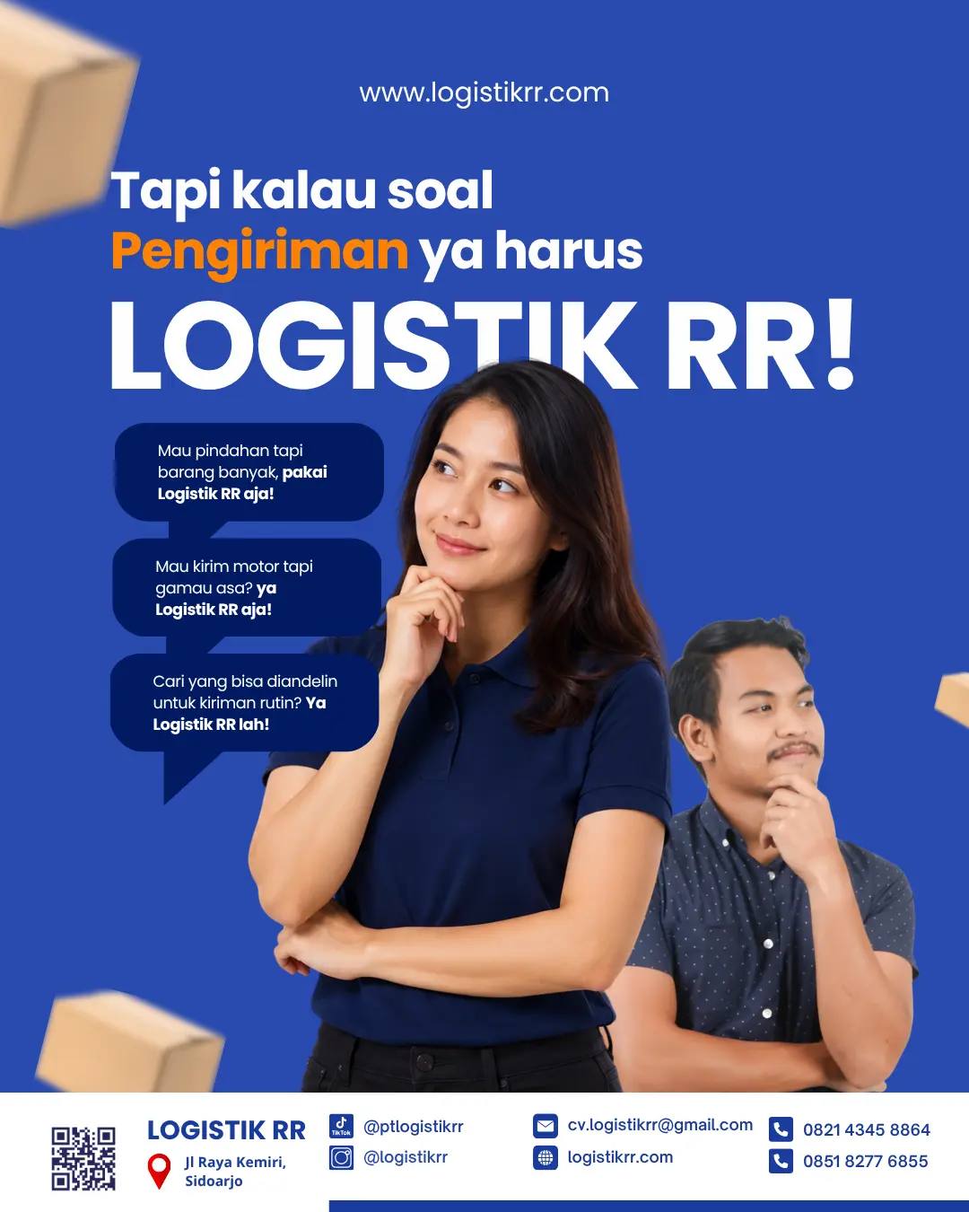 Tim Logistik RR siap membantu solusi pengiriman barang